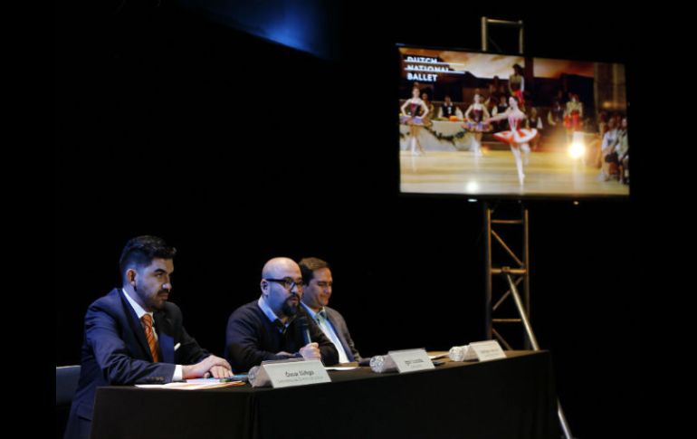 Presentación. De izquierda a derecha: Óscar Zuñiga, Igor Lozada y Santiago Valencia. EL INFORMADOR / A. Camacho