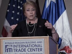 Bachelet ofreció una conferencia sobre el 'Liderazgo de la Mujer y Servicio Público' en Washington. NTX / Cortesía