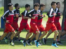 Jugadores del Atlas durante la práctica matutina. MEXSPORT / C. De Marchena
