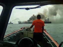 La embarcación de tipo cisterna navega regularmente por las aguas del Golfo de México y opera con altas medidas de seguridad. TWITTER / @SEMAR_mx