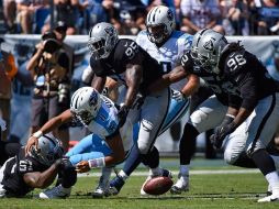 Oakland jamás estuvo en desventaja y tomó el control en el segundo cuarto, cuando anotó 10 puntos y superó a los Titanes. AFP / F. Breedon
