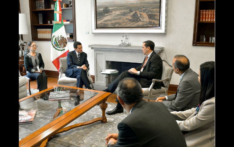 Chuck Robbins, CEO de Cisco Systems se reunió con el Presidente Enrique Peña Nieto. NTX / ESPECIAL