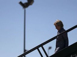 La ventaja nacional de Clinton sobre Trump asciende a cuatro puntos porcentuales en una carrera de cuatro candidatos. AFP / J. Sullivan