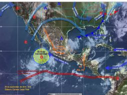 Podrían registrarse relámpagos, fuertes rachas de viento, posible caída de granizo y formación de tolvaneras. TWITTER / @conagua_clima