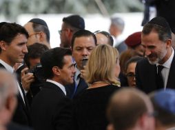 Peña Nieto destaca que su visita a Israel representa ''un tributo a la vida de Shimon Peres'' y a la buena relación entre las naciones. AFP / T. Coex