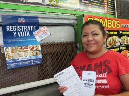 Los camiones de comida seguirán motivando al voto hasta que termine el periodo de registro en Texas, el 11 de octubre. EFE / Y. Pintor