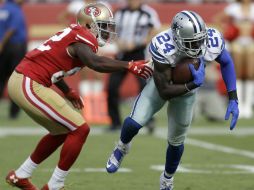 Una intercepción de Morris Claiborne en la yarda 35 de territorio texano, sentenciaron el encuentro a favor de Vaqueros. AP / B. Margot