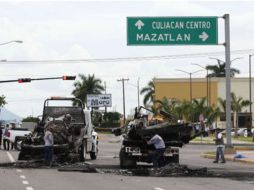 En la entrada a la ciudad de Culiacán, 17 militares fueron emboscados por al menos 40 delincuentes el pasado viernes. EFE / ARCHIVO