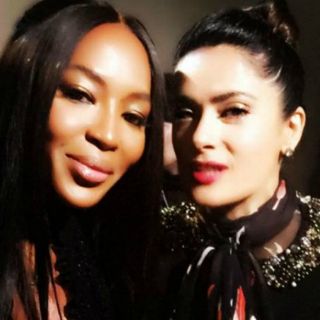 Salma Hayek, entre Naomi Campbell y Donald Trump