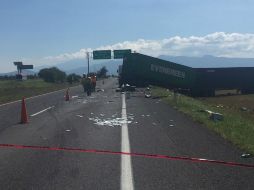 El accidente se registró la tarde de este martes dentro del municipio de Atoyac. ESPECIAL / PC Jalisco