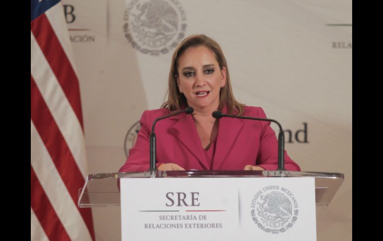 Ruiz Massieu habló del tema durante la conferencia de prensa después de la reunión con Jeh Johnson. EFE / A. Cruz