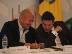 Aristóteles Sandoval y Enrique Alfaro se runieron para tratar el tema. EL INFORMADOR / ARCHIVO