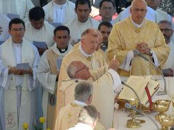 El Papa Francisco presidió la misa solemne, en la que participaron varios obispos y cardenales. AFP / A. Solaro