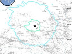 El Servicio Geológico de Estados Unidos fijó la intensidad del sismo en 6.4 grados a una profundidad de 32 kilómetros. ESPECIAL / earthquake.usgs.gov