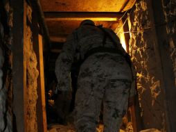 Agentes de la Policía Estatal Preventiva y el Ejército descubrieron el túnel a través de una denuncia ciudadana. NTX / ARCHIVO