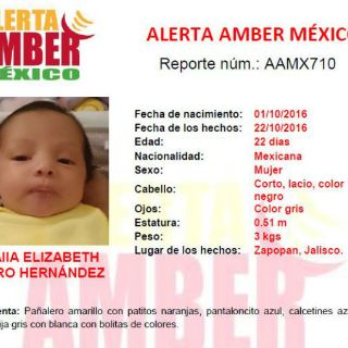 Localizan recién nacida sustraída en Zapopan