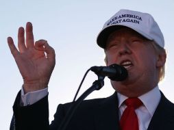Trump hizo campaña este fin de semana en Naples, Florida y habló de su concepción de la política exterior. AFP / J. Raedle