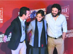 De visita. Luciendo una barba prominente, Casey Affleck se reunió con los medios durante el FICM. NTX /