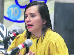 En la rueda de prensa Olga Gutiérrez estuvo acompañada por la artista Tamara Cubas. EL INFORMADOR / M. Vargas