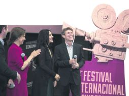 El histrión de cintas como 'Pelotón' y 'Spider-Man' se mostró siempre de buen humor. SUN /