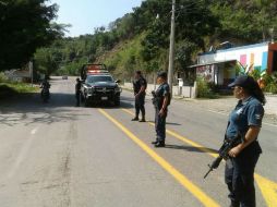 Un grupo de operaciones especiales se movilizó a la comunidad de Ichán, municipio de Chilchota. TWITTER / @MICHOACANSSP