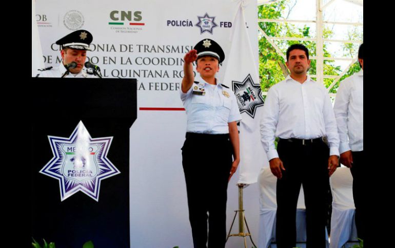 Nava Gutiérrez dijo que es un reto y una oportunidad ser la segunda mujer a cargo de la PF en Quintana Roo. TWITTER / @PoliciaFedMx