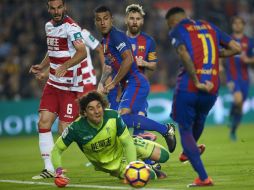 Ochoa tuvo buenas atajadas en el partido ante Barcelona. EFE / A. García