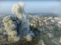 Fuerzas rebeldes e islamistas atacaron con decenas de cohetes el Proyecto 3.000 Apartamentos. AP /