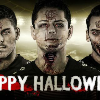 'Chicharito' y Leverkusen celebran Halloween