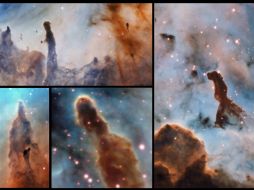 Las imágenes muestran estrellas masivas que destruyen las nubes de polvo y gas de las que nacen. EFE /