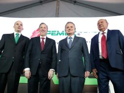 José Antonio González Anaya, José Antonio Meade, Energía Pedro Joaquín Coldwell y Carlos Romero Deschamps. SUN / I. Stephens