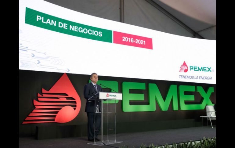 El secretario de Energía, Pedro Joaquín Coldwell, en el anuncio del Plan de Negocios 2016-2021 de Pemex, el pasado 3 de noviembre. SUN / I. Stephens