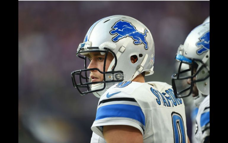 El mariscal de campo de los Leones de Detroit, Matthew Stafford, durante el partido. AFP / S. Revere