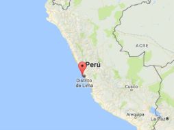 El temblor se registró a las 17:40 hora local y tuvo su epicentro a 15 kilómetros al oeste del puerto limeño del Callao. ESPECIAL / http://maps.google.com/