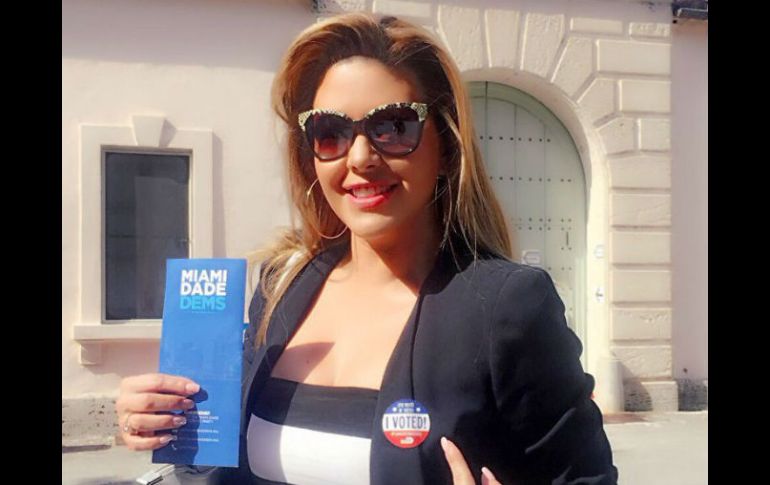 Alicia Machado en la víspera de elecciones por la presidencia de EU. TWITTER / @machadooficial