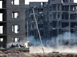 Todo apunta a que el cohete es producto de la lucha interna en Siria. AFP / G. Ourfalian