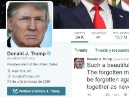 Trump, un magnate inmobiliario ajeno a la política hasta hace poco más de un año, consiguió superar los 270 votos electorales. TWITTER / @realDonaldTrump