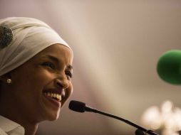 'Aunque se supone que su mensaje debe funcionar como un instrumento de temor, tuvo el efecto contrario' afirmó Ilhan Omar.. AFP / S. Maturen