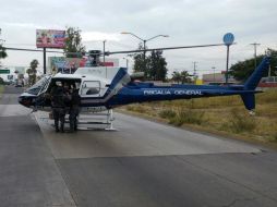 Otro elemento de la Fiscalía sufrió un accidente vial y un helicóptero aterrizó para recogerlo. ESPECIAL /