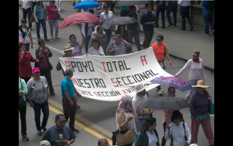 Los docentes iniciaron su protesta en contra de la aplicación de la reforma educativa. SUN / ARCHIVO
