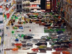 El sismo también tiró objetos de estanterías y rompió ventanas en Wellington.. EFE / R. Setford