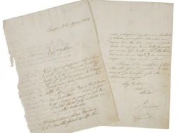 La colección está integrada por cartas, libros y manuscritos de Simón Bolívar. ESPECIAL / doyle.com