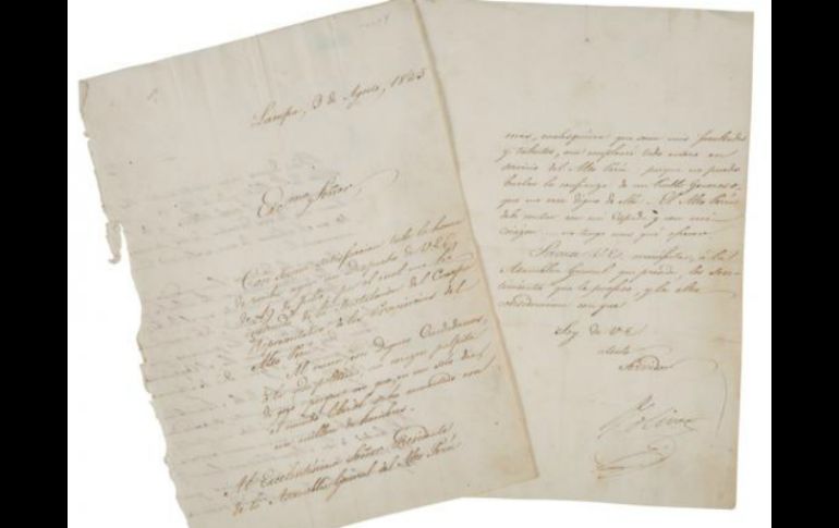 La colección está integrada por cartas, libros y manuscritos de Simón Bolívar. ESPECIAL / doyle.com