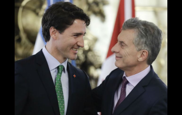 Macri  destacó que platicó con Trump y refirió que 'hay la convicción de afianzar las relaciones'. AP / N. Pisarenko