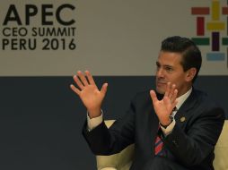 ''Frente a los posicionamientos de Trump, creo que estamos en una etapa de privilegiar el diálogo'', dice Peña. AFP / R. Buendia