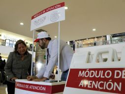 La dependencia instaló 144 módulos de atención en los principales centros comerciales del país. EL INFORMADOR / A. Camacho