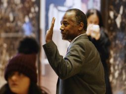 El mensaje del presidente electo de EU se dio a conocer poco después de que Carson se reuniera con él en la Torre Trump. EFE / B. Anthony