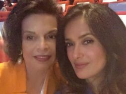 Salma y Bianc coincidieron Durante la proyección de la cinta 'Sonita'. INSTAGRAM / salmahayek