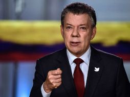 Juan Manuel Santos aseguró que no permitirá 'que los violentos pongan en riesgo los avances y esperanzas de la paz'. AFP / ESPECIAL