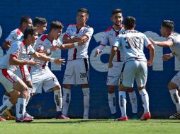 El conjunto Sub-20 celebra el gol que los tiene con pie y medio en las semifinales. TWITTER / @atlasfc